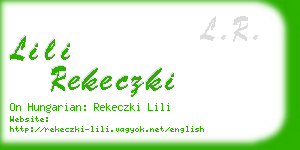 lili rekeczki business card